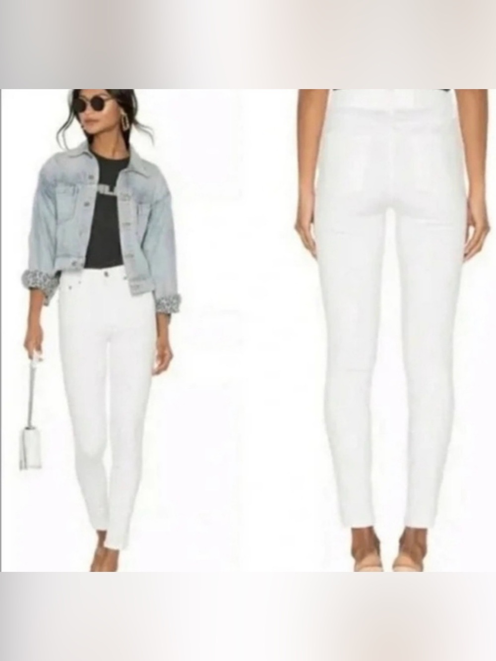 pistola High-Rise White Jeans